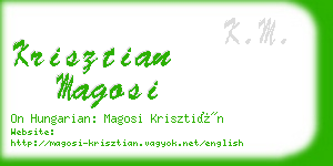 krisztian magosi business card